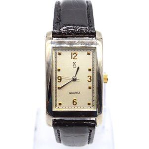 Vintage Paul Sebastian PS Watch Womens SIlver Tone Steel Rectangular Dial 90s